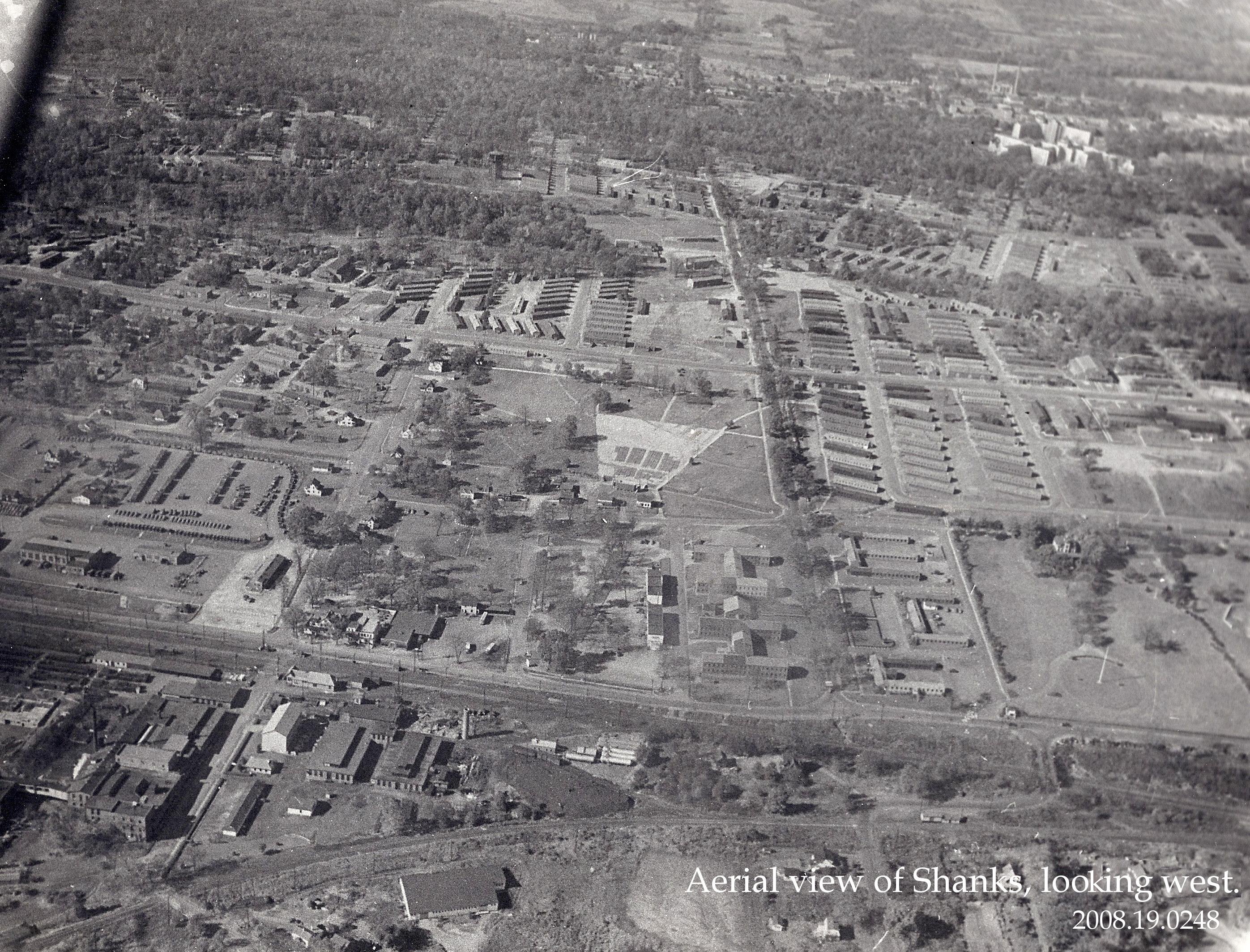 Aerial view of Camp Shanks