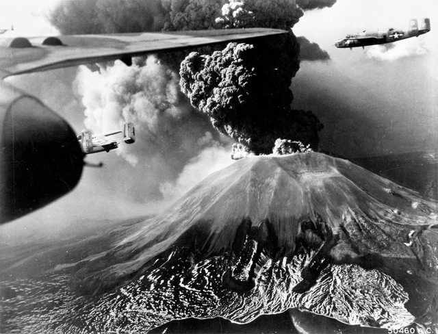 Vesuvius erupting in 1944