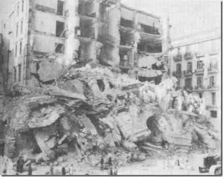 Naples Post Office after explosion